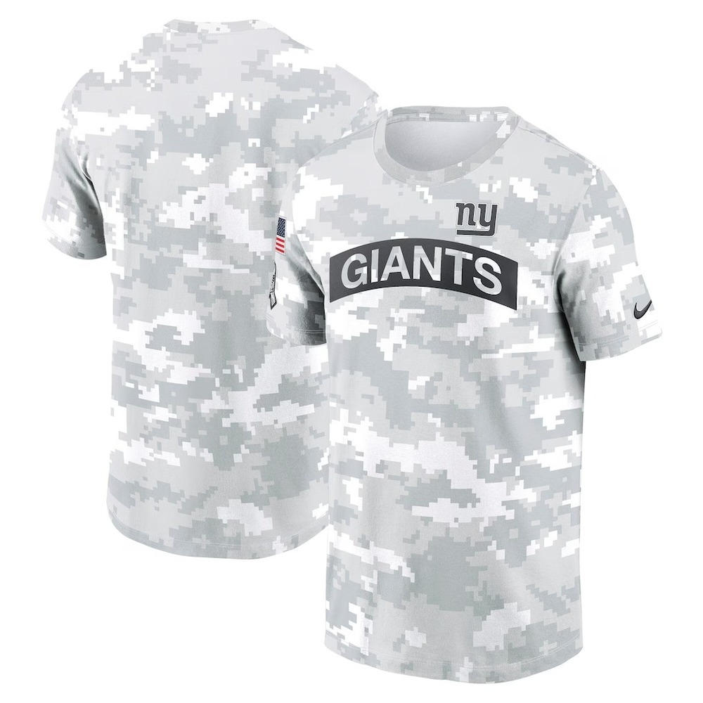 Nike® (Men's MEDIUM) New York Giants Salute To Service™‎ T-Shirt in Arctic Camo